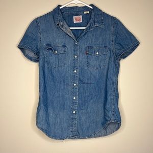 Levi's Women's Button Up Western Denim Shirt